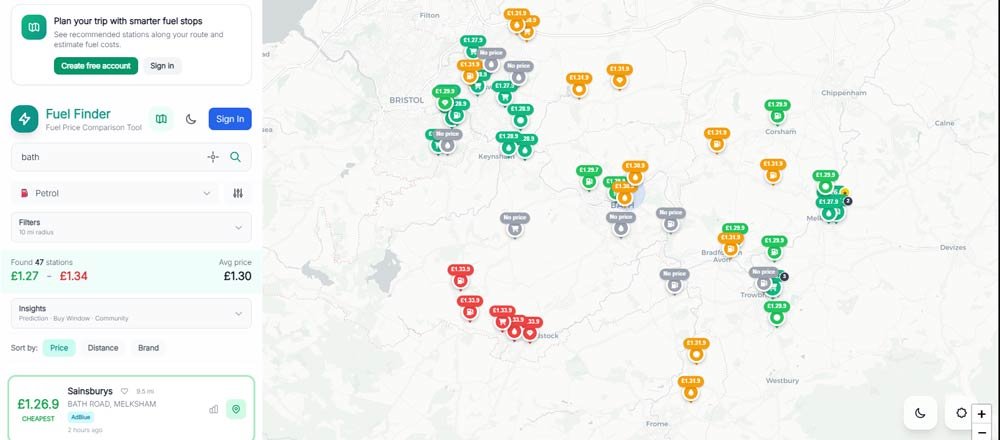 fuel finder map