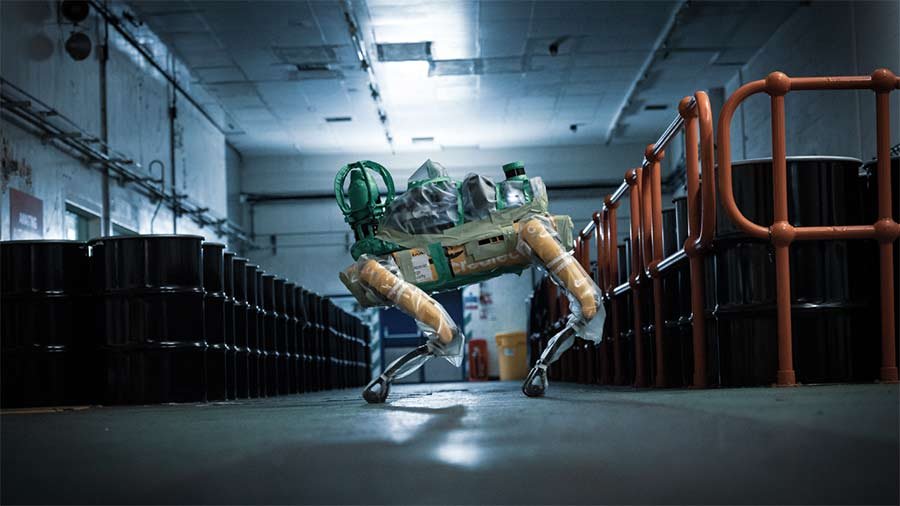 robot dog hellping clean sellafield