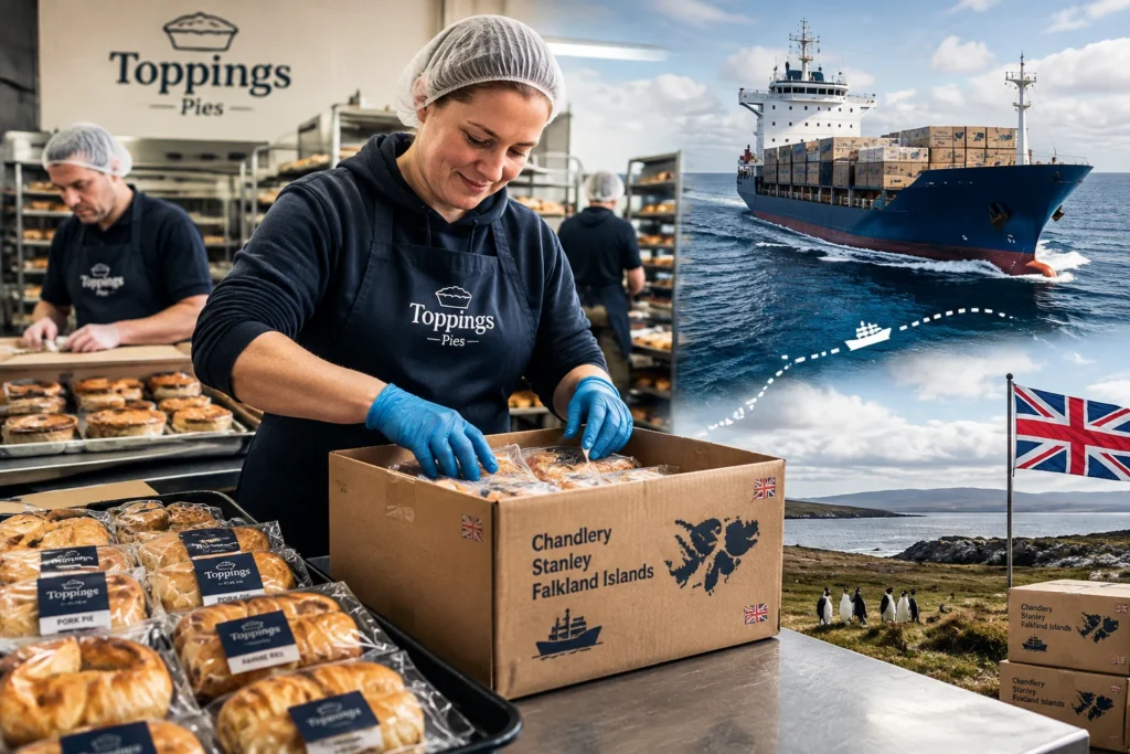 Doncaster pies set sail for an 8,000-mile trip to the Falklands Doncaster pies set sail for an 8,000-mile trip to the Falklands