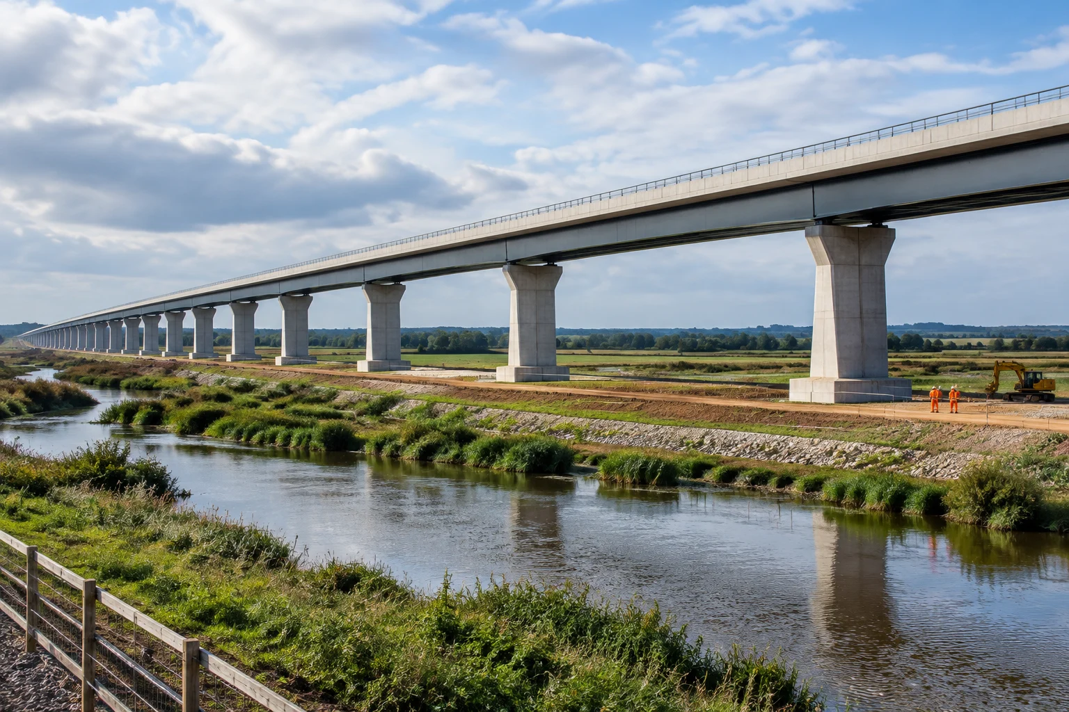 HS2’s 320-metre viaduct completed near Brackley